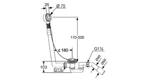 KLUDI WAGA 2000 LE- ÉS TÚLFOLYÓGARNITÚRA